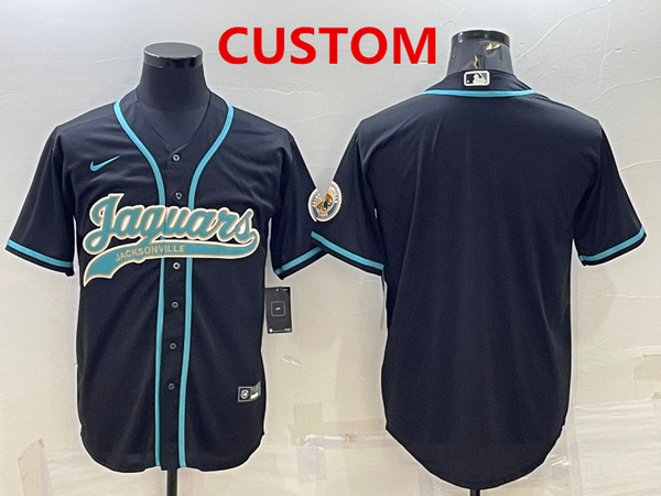 Men's Jacksonville Jaguars Custom Black With Patch Cool Base Stitched Baseball Jersey ,We sell and wholesale Men's Jacksonville Jaguars Custom Black With Patch Cool Base Stitched Baseball Jersey  on line form chian!